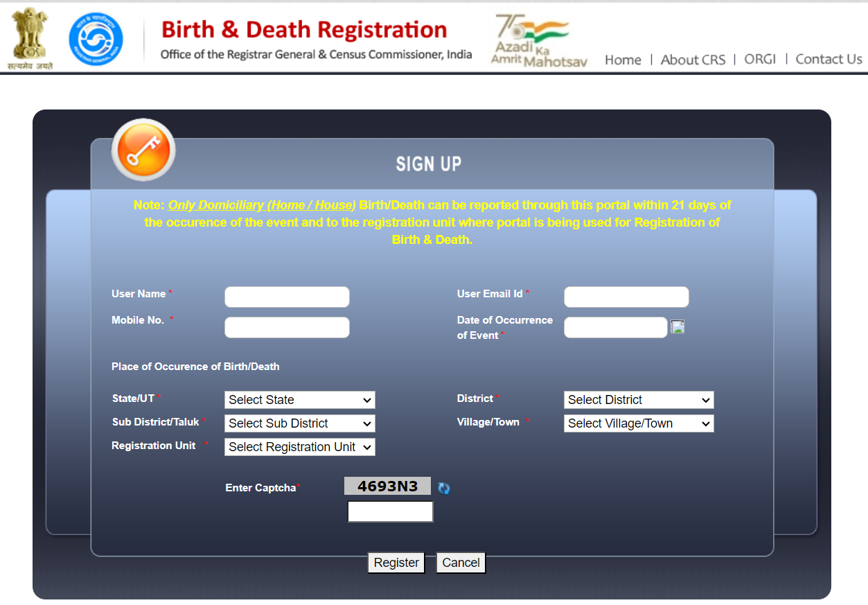 Maharashtra Birth Certificate